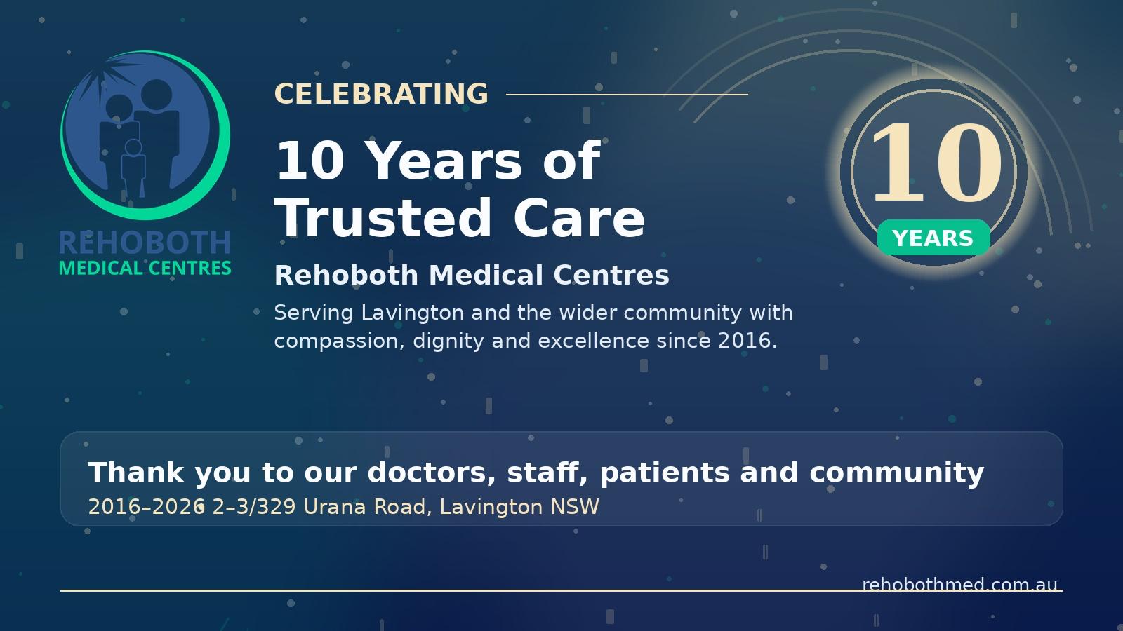 Rehoboth Medical Centres anniversary
